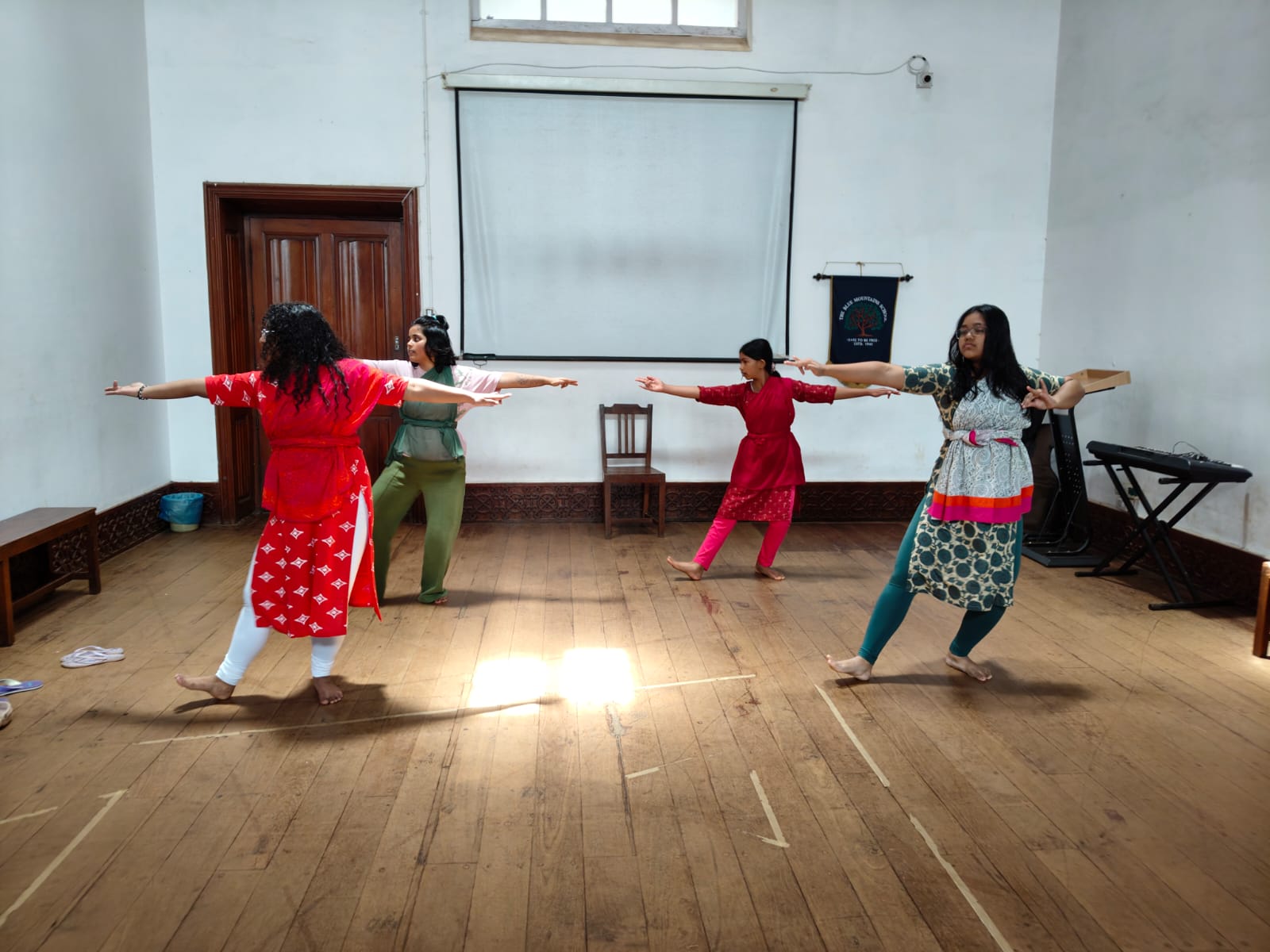 Grace in Motion: A Bharatanatyam Class at BMS Hall at bms
