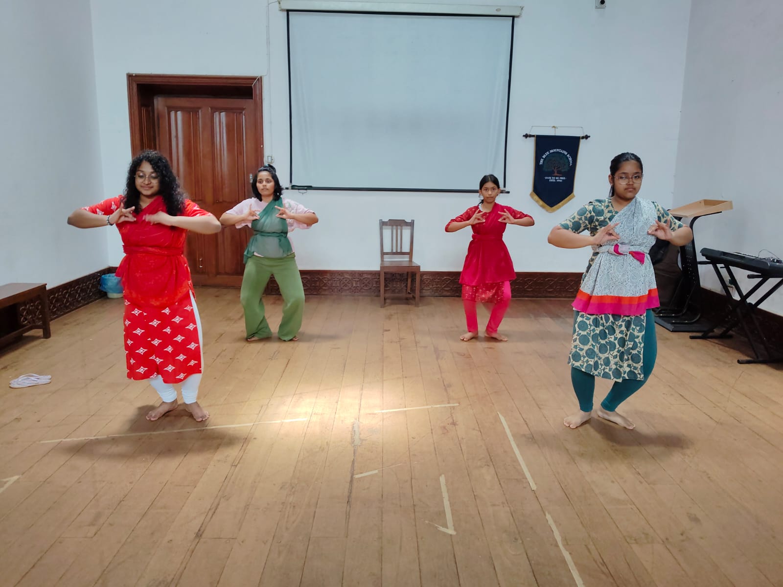 Grace in Motion: A Bharatanatyam Class at BMS Hall at bms