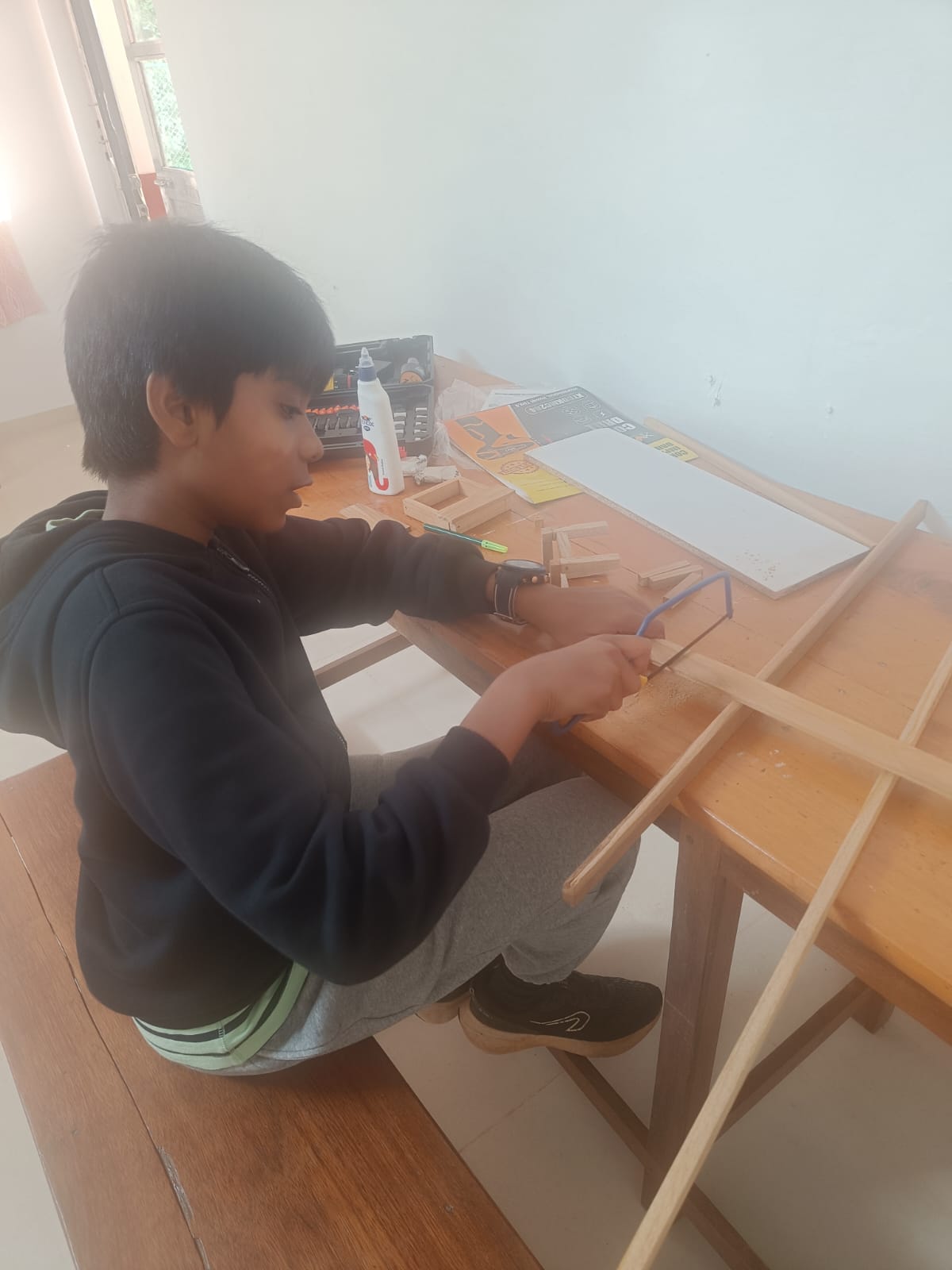 Sawdust and Focus: Elisha Builds a Table and Chair From Scratch at bms