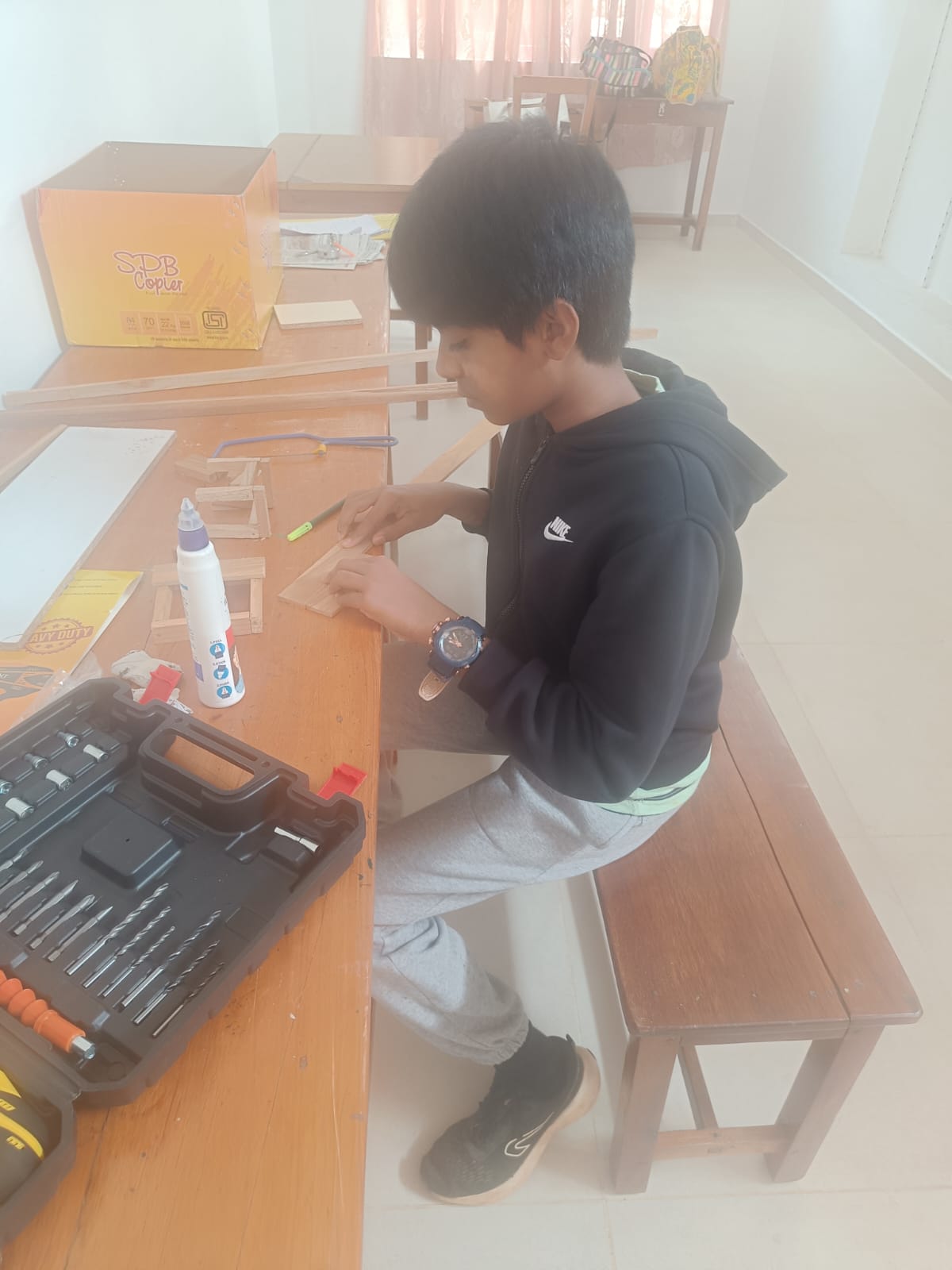 Sawdust and Focus: Elisha Builds a Table and Chair From Scratch at bms