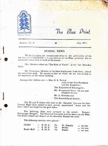 The Blue Print, May 1971, Volume VI-4, cover
