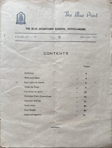 The Blue Print, 1981, 2nd Term, cover