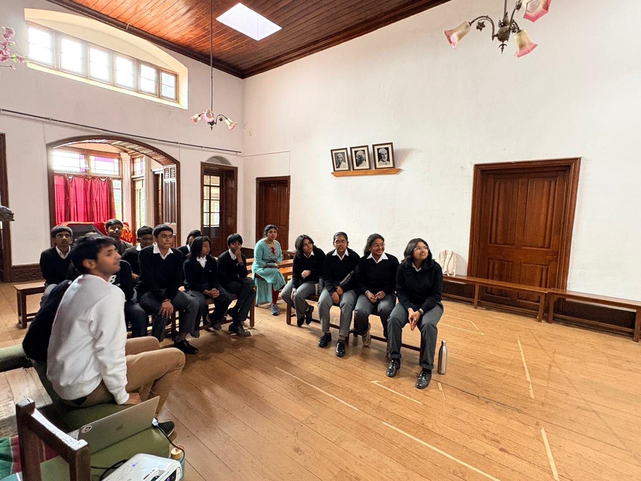 Wide view of the Career Quest session in the BMS Assembly Hall