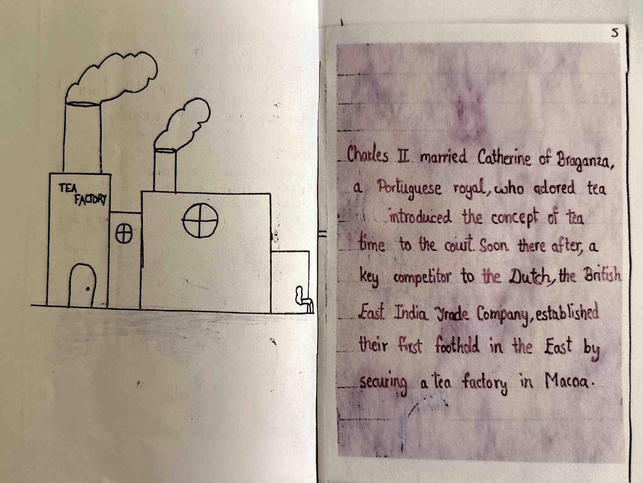 A tea factory, and Charles II's marriage to Catherine of Braganza