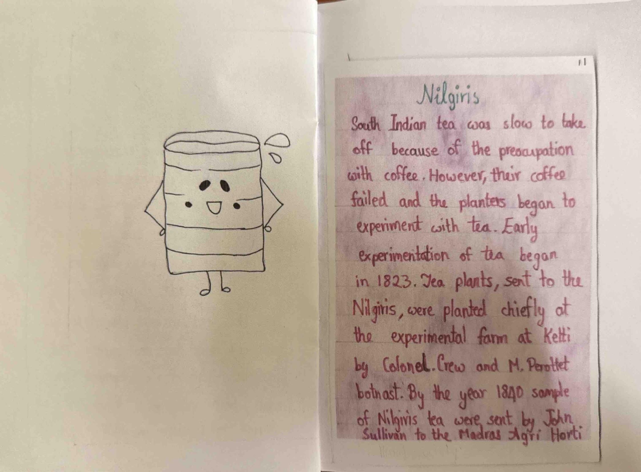 A smiling tea packet, and the early history of tea in the Nilgiris