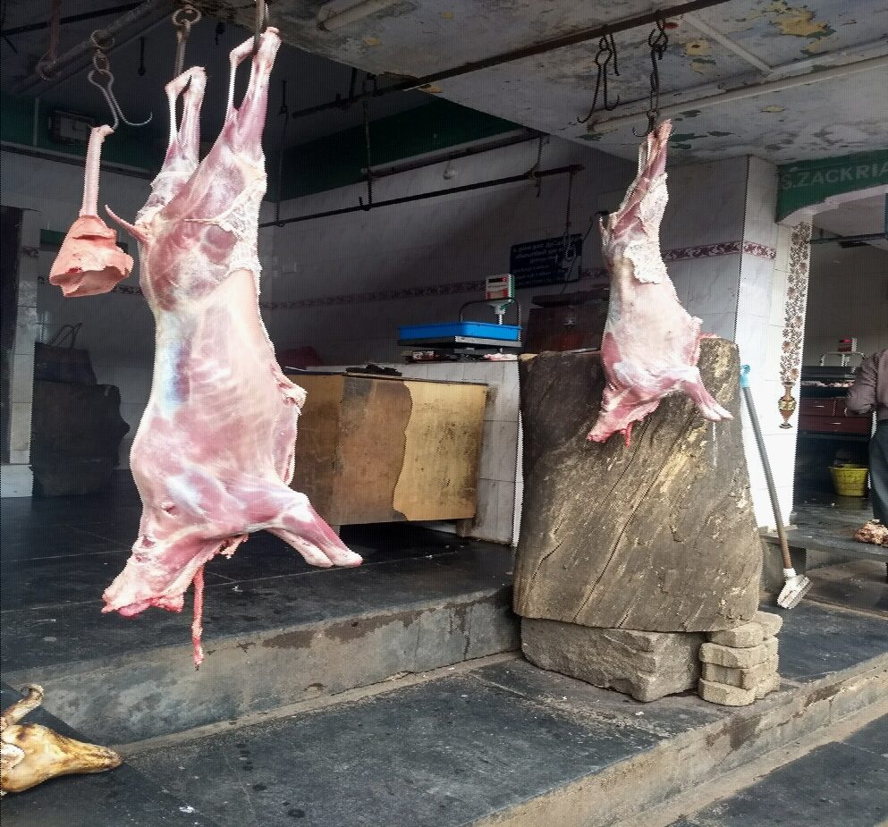 Meat section of the market