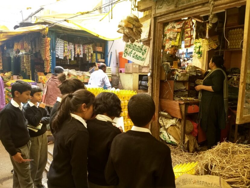 Another view of the flower stall