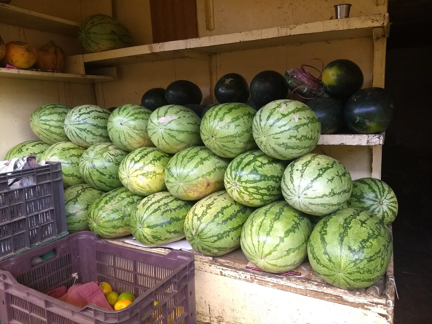 Stacked watermelons